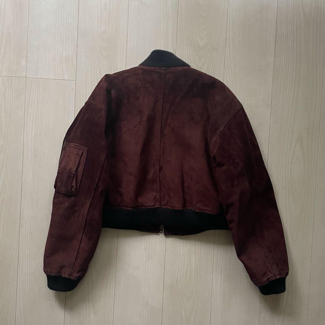 イタリア製 MA-1 typeレザージャケット ARMANIと同ファクトリー生産