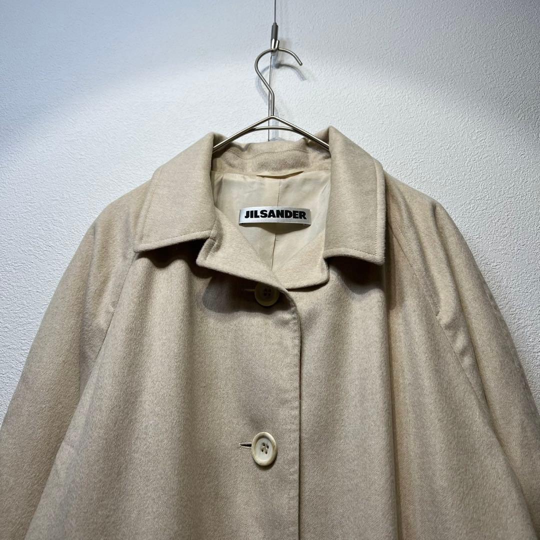 希少 JIL SANDER 上質 キャメル デザイン チェスター ロングコート