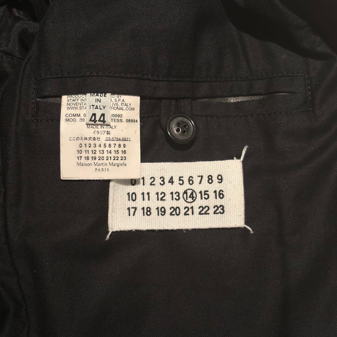 【09AW】メゾン マルタン マルジェラ ハの字 ライダース ブラック 44
