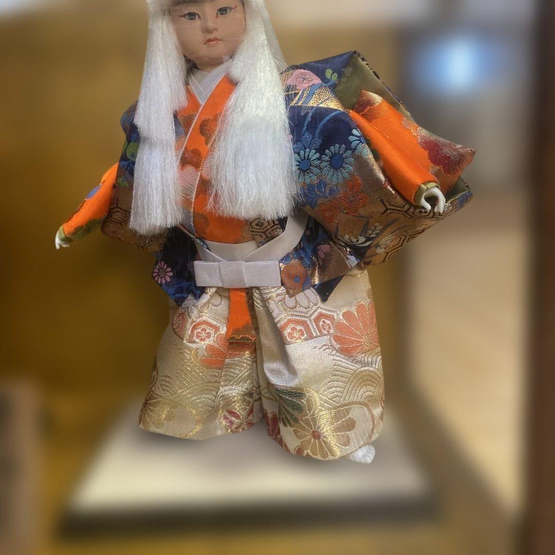 日本人形 連獅子　ケース付き