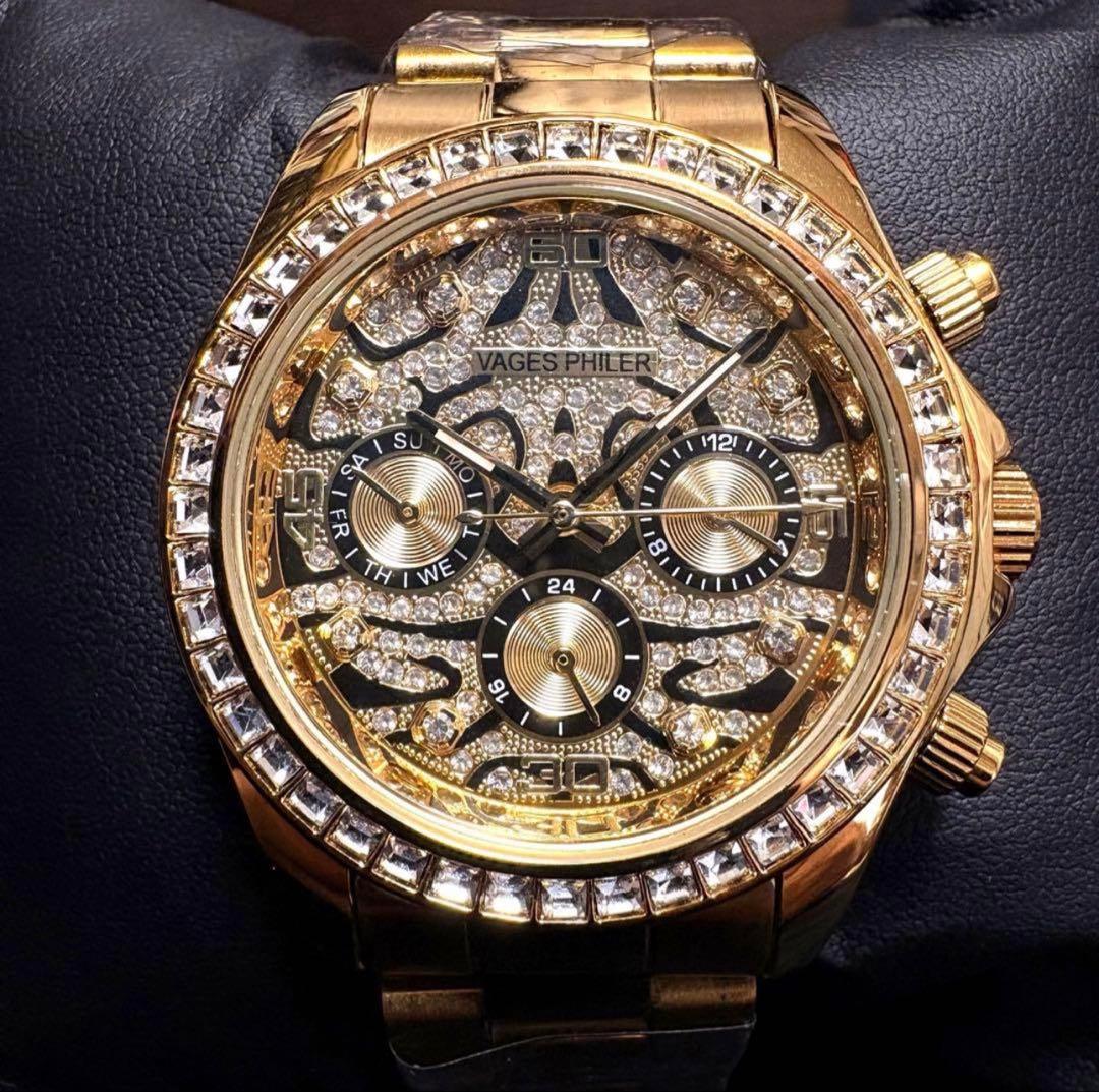 ラグジュアリー オマージュウォッチ レオパード 自動巻き ブリンブリン 腕時計