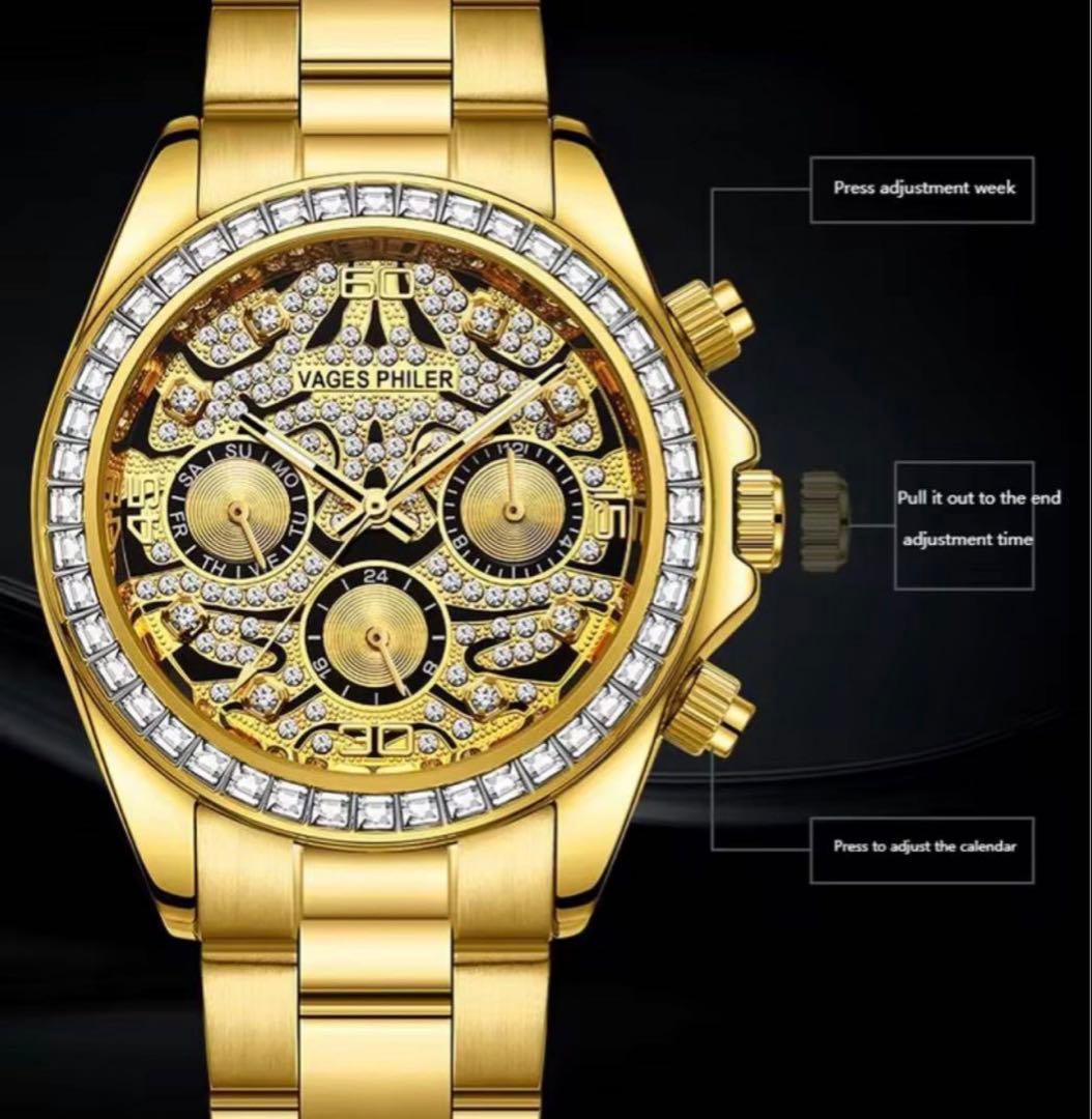 ラグジュアリー オマージュウォッチ レオパード 自動巻き ブリンブリン 腕時計