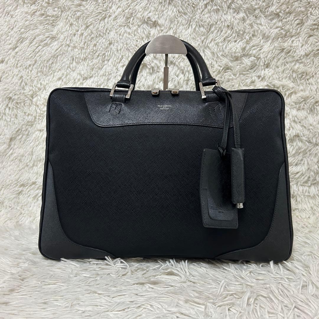 ⭐️極美品⭐️2室 ペッレモルビダ キャピターノ ビジネスバッグ メンズ ブラック