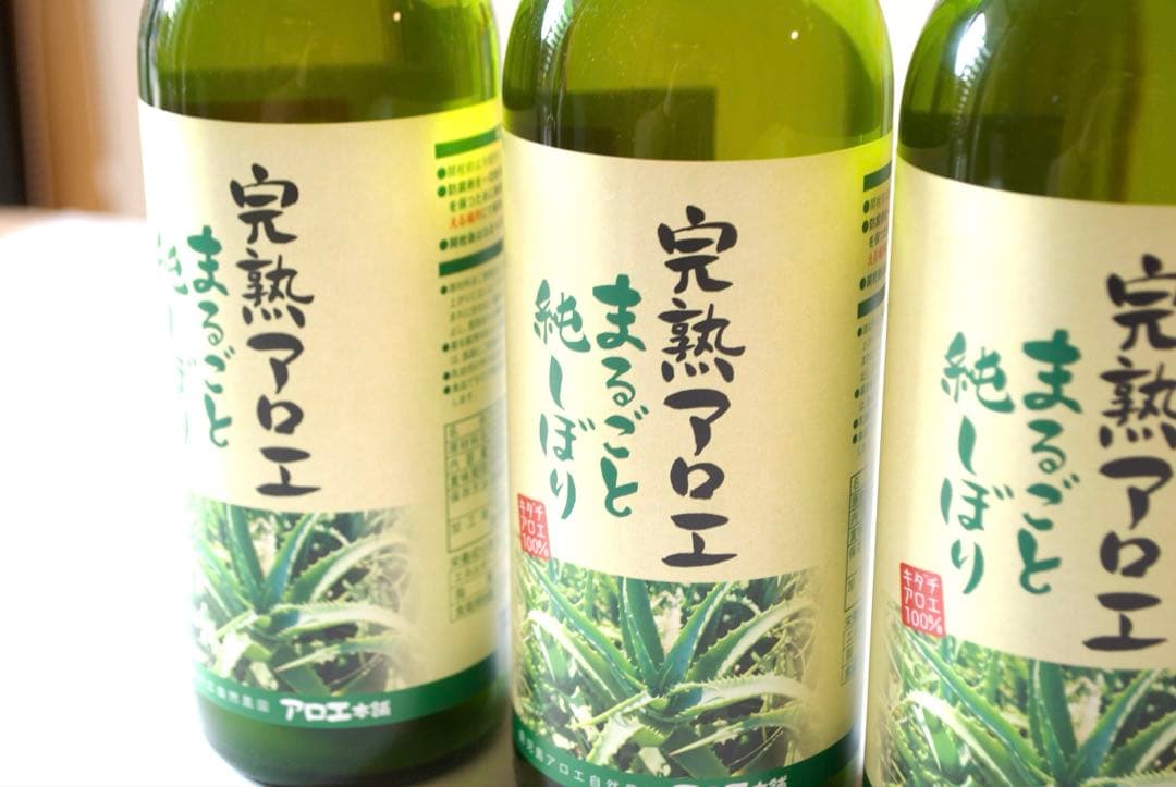 完熟アロエ、そのままの生命力を一滴に。 アロエ本舗　4本セット。