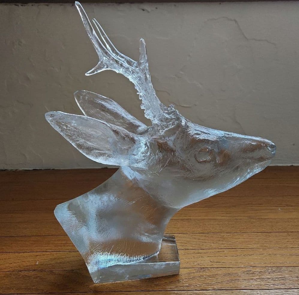 JJ　○【超美品】バカラの鹿の置物