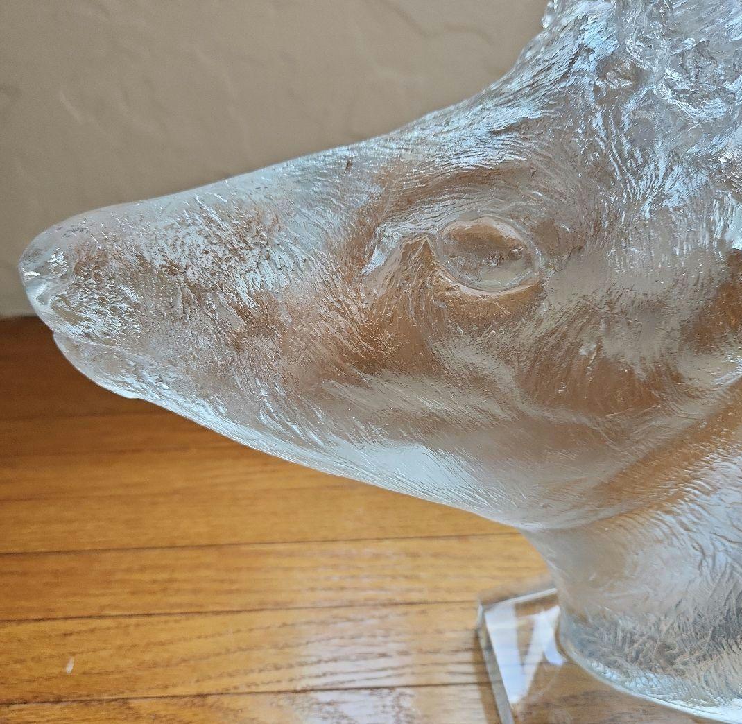 JJ　○【超美品】バカラの鹿の置物