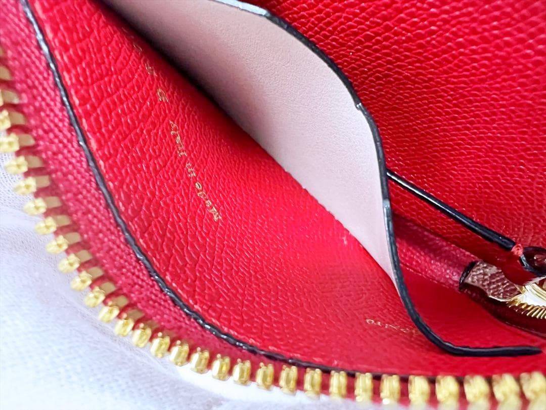 美品　ヴァレクストラ　グレインカーフスキン　L字　キーリング付き　ケース