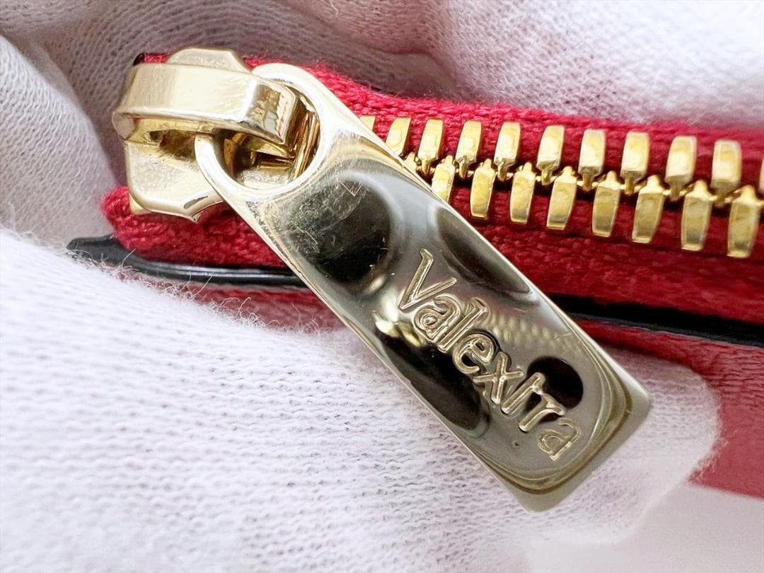 美品　ヴァレクストラ　グレインカーフスキン　L字　キーリング付き　ケース