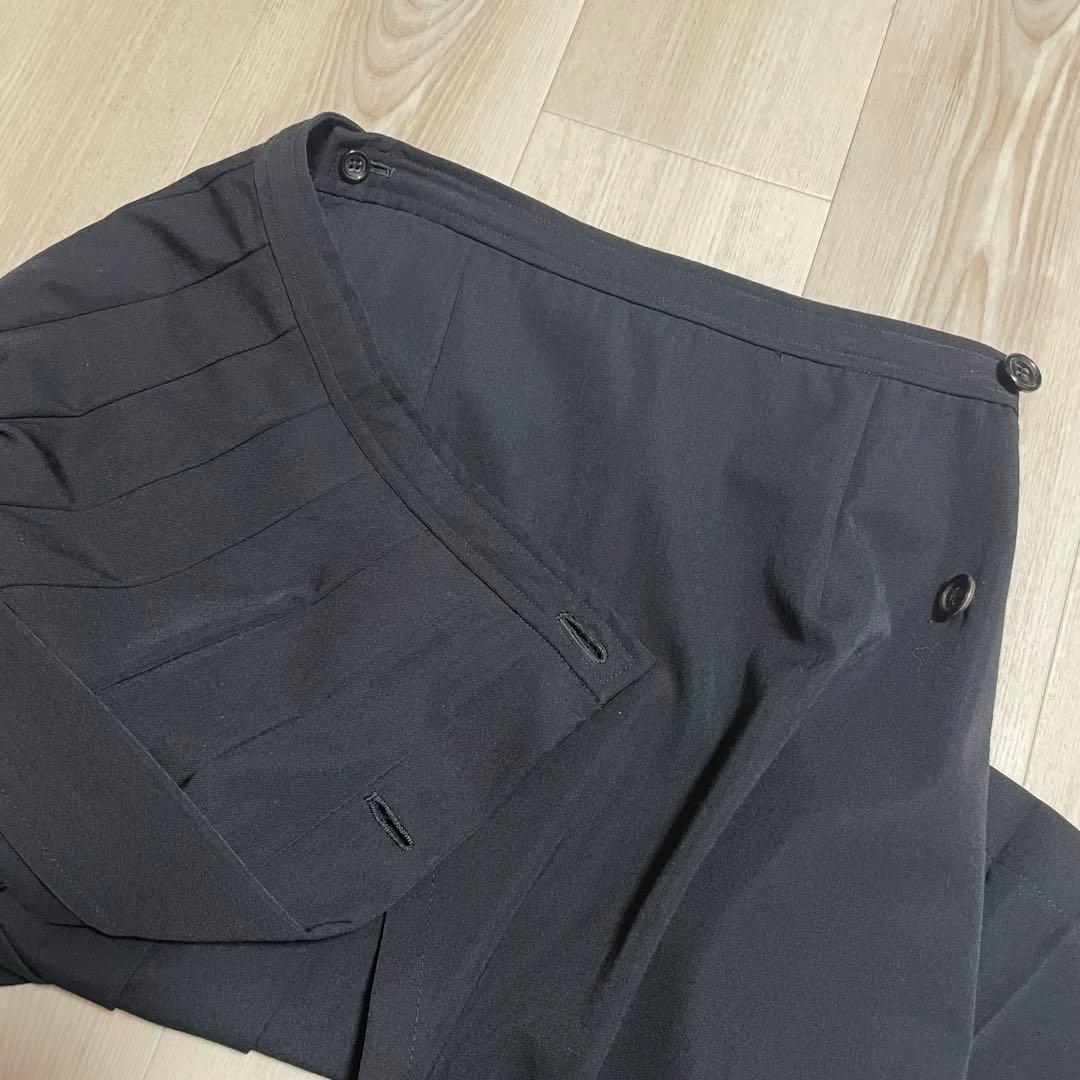 80s comme des garcons 巻き プリーツスカート ウールギャバ