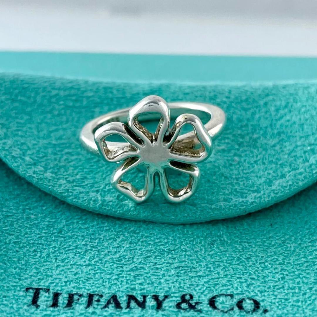 ティファニー 15号 オープンフラワー リング シルバー 925 WH6fe