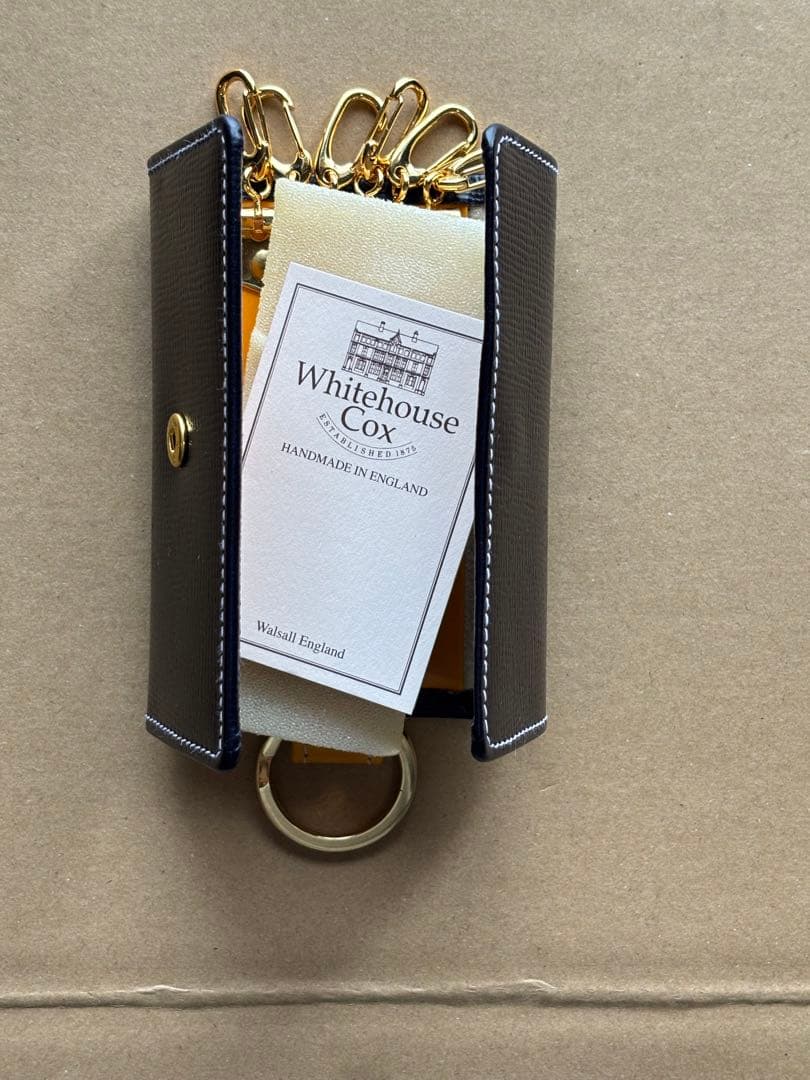 m*5様 Whitehouse Cox s9692 キーケース ネイビー/イエロ