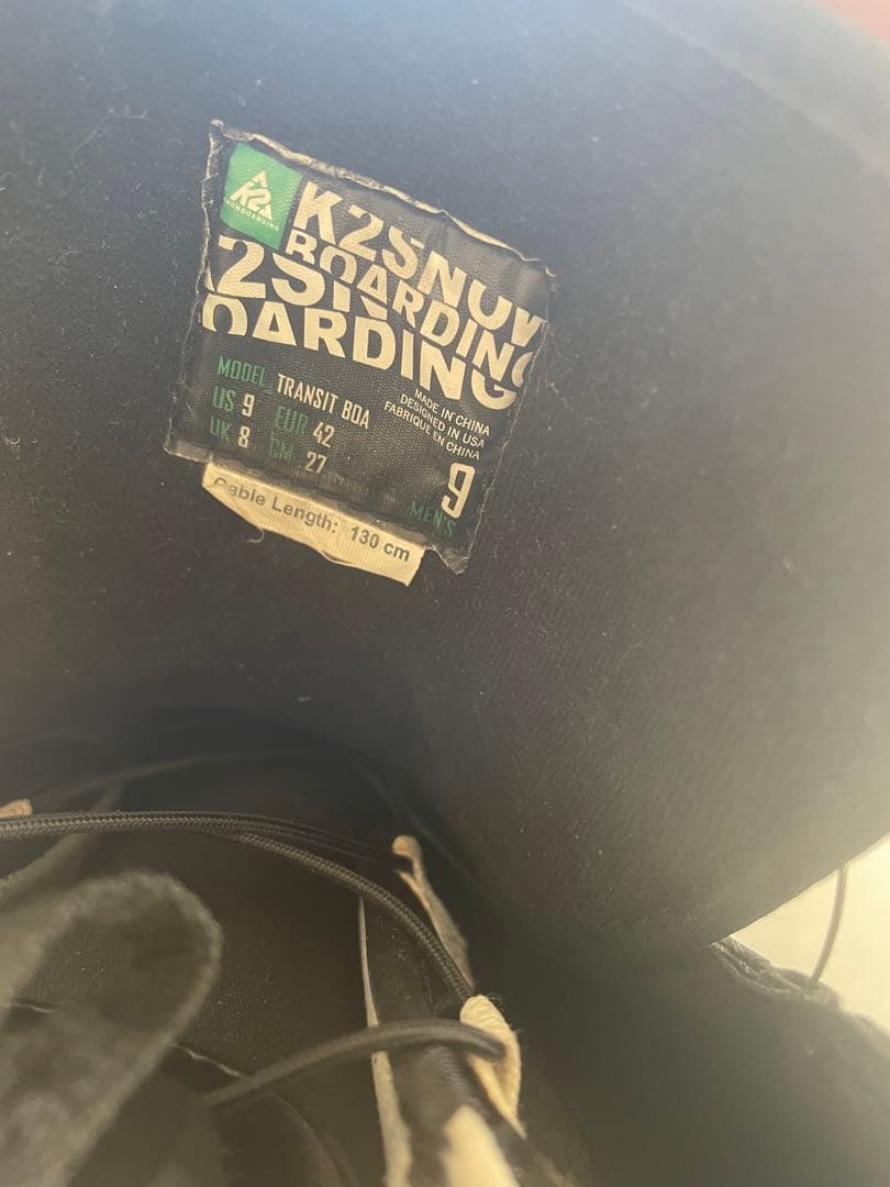 K2　TRANSIT BOA　ケーツー　トランジット ボア　27.0cm　ブーツ