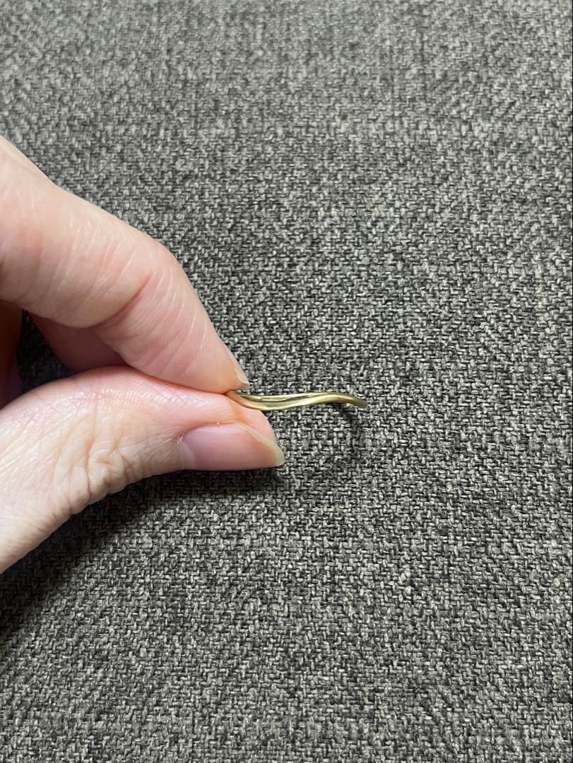 ete K10YG レイヤードウェーブリング