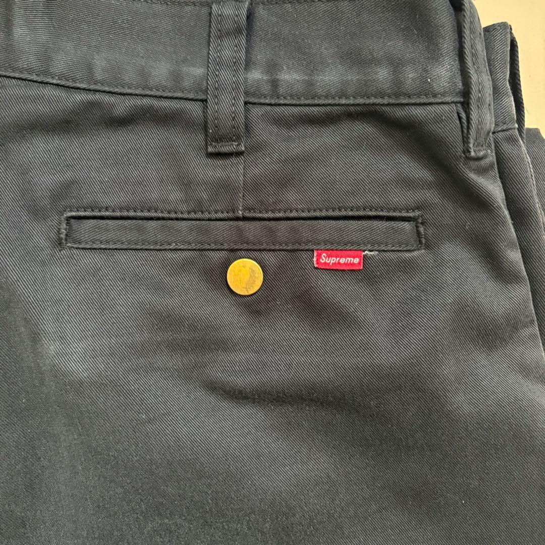 Supreme 黒 チノパン 34