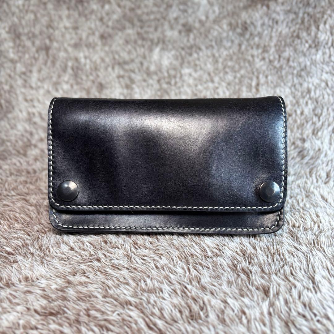 ◎柔らかい二つ折り.スムース革シャグポーチ◎