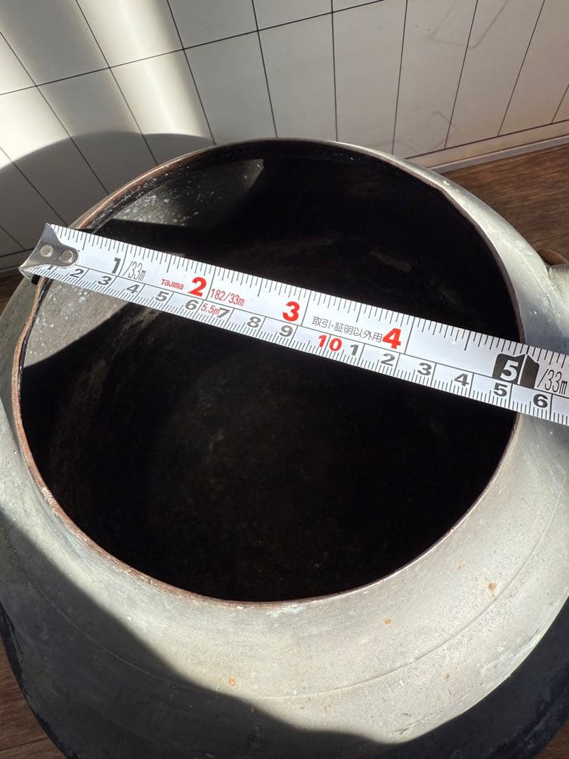 昭和レトロ　茶釜　特大銅釜 鉄製五徳 茶道 古道具レア