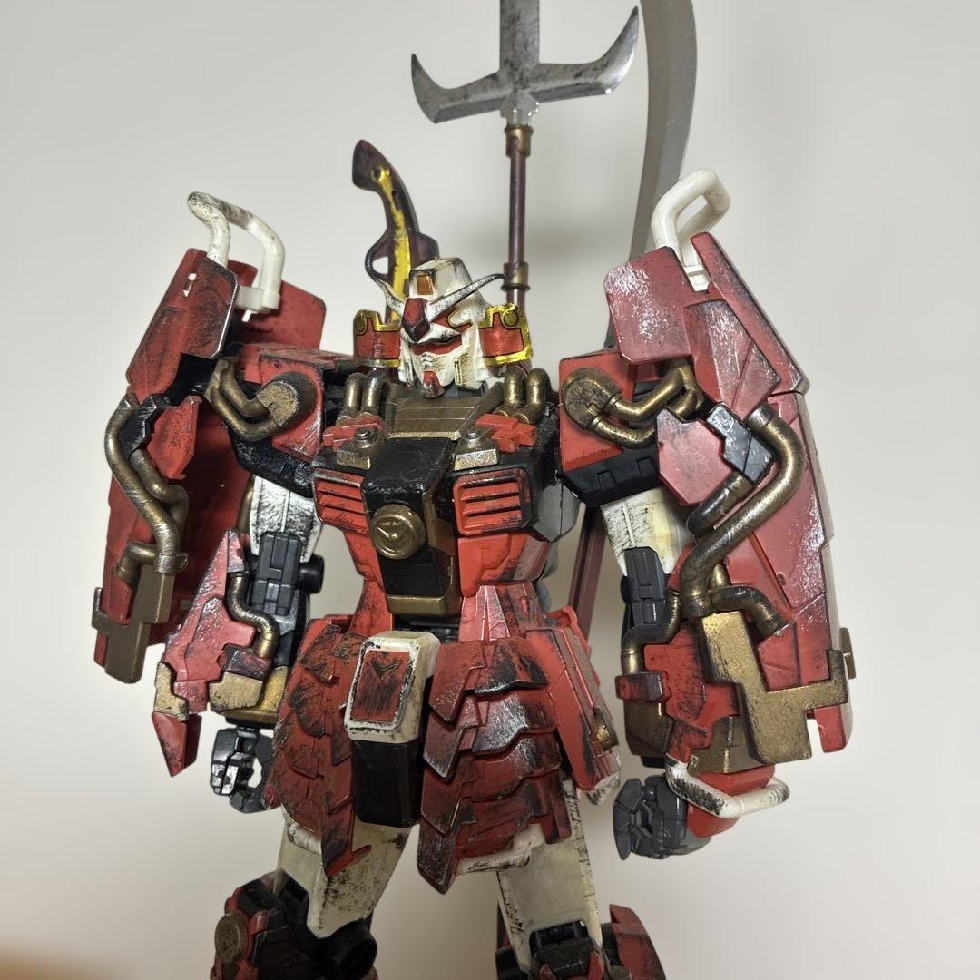 MG 真武者頑駄無 武者ガンダム プラモデル ガンプラ ウェザリング加工