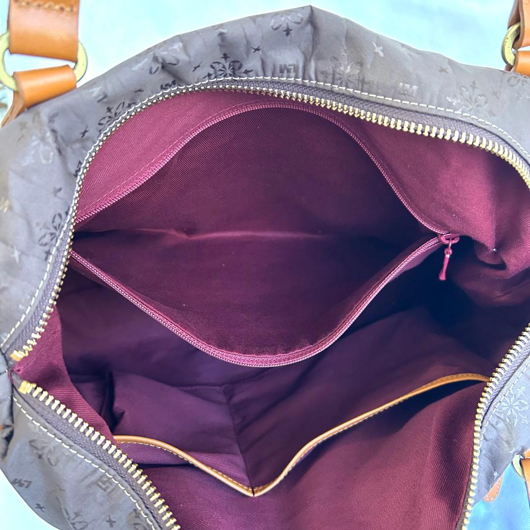 LIME 撥水 モノグラム 2way A4 トート キャメル 名刺入れおまけ