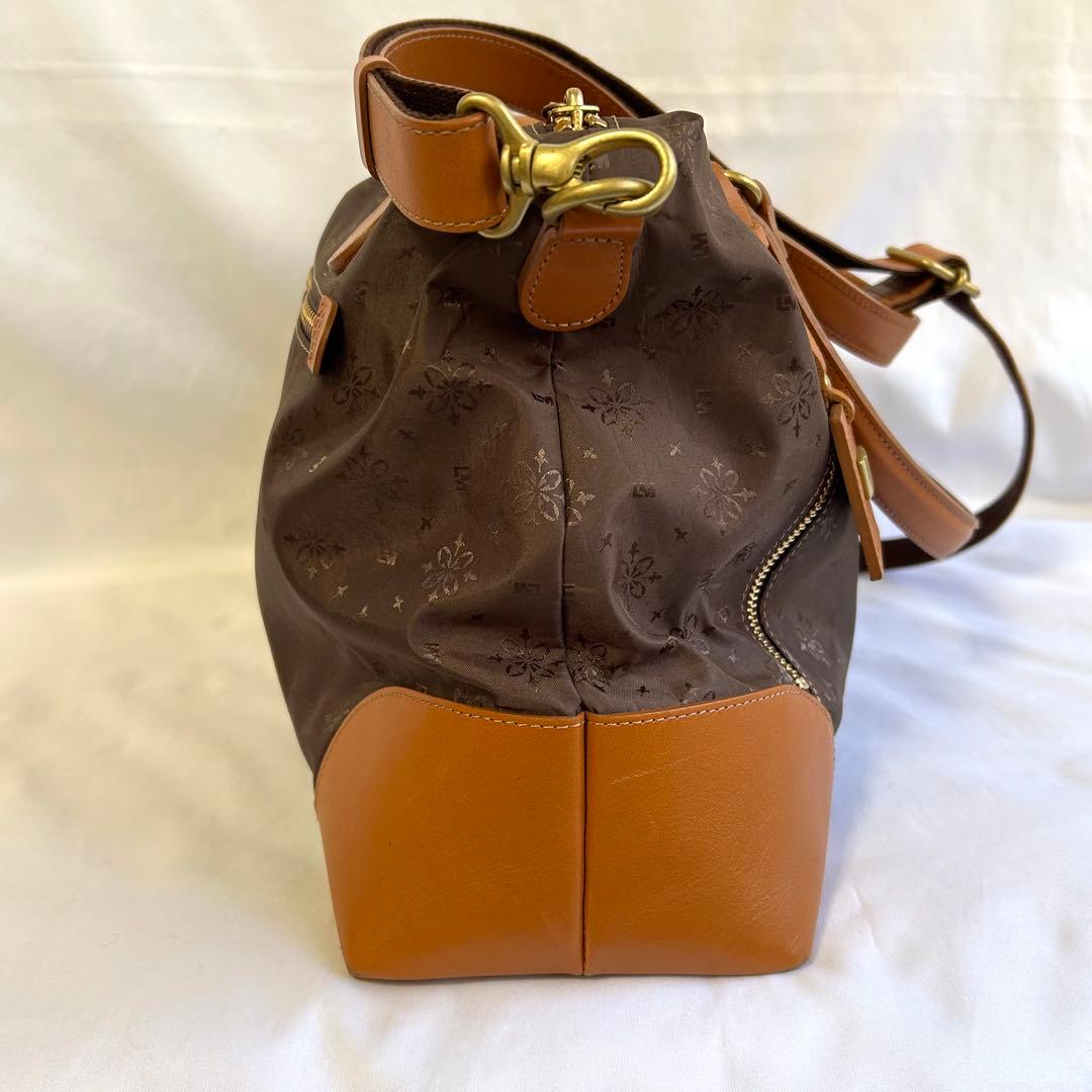 LIME 撥水 モノグラム 2way A4 トート キャメル 名刺入れおまけ