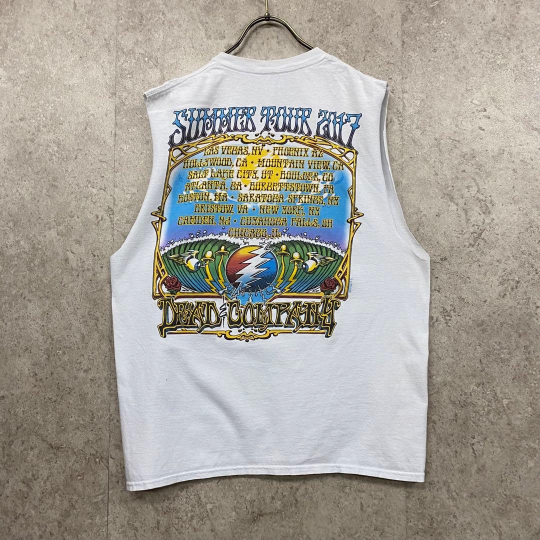レア 古着○バンド タンクトップ カットオフ グレイトフル・デッド タイダイ L