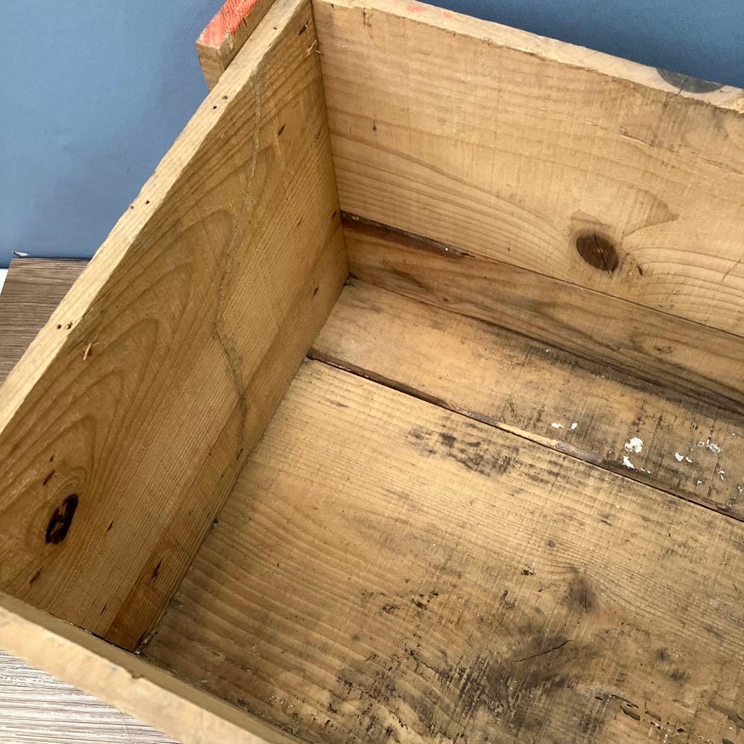 A-4 昭和レトロ 木箱 乾電池用 アンティーク 収納 什器 昭和40年 当時物