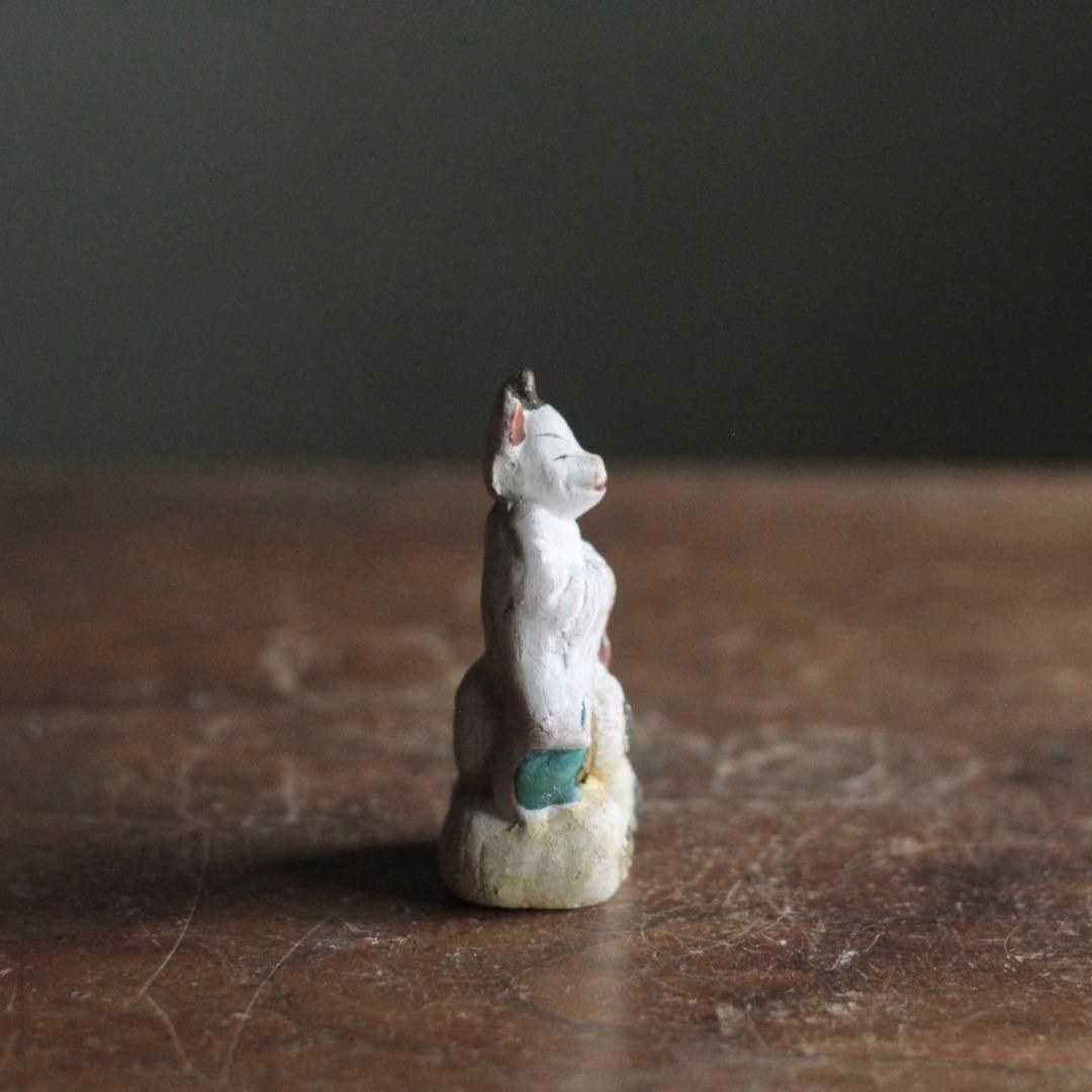 古作 土人形 狐 伏見土人形 民芸 郷土人形 古道具 アンティーク