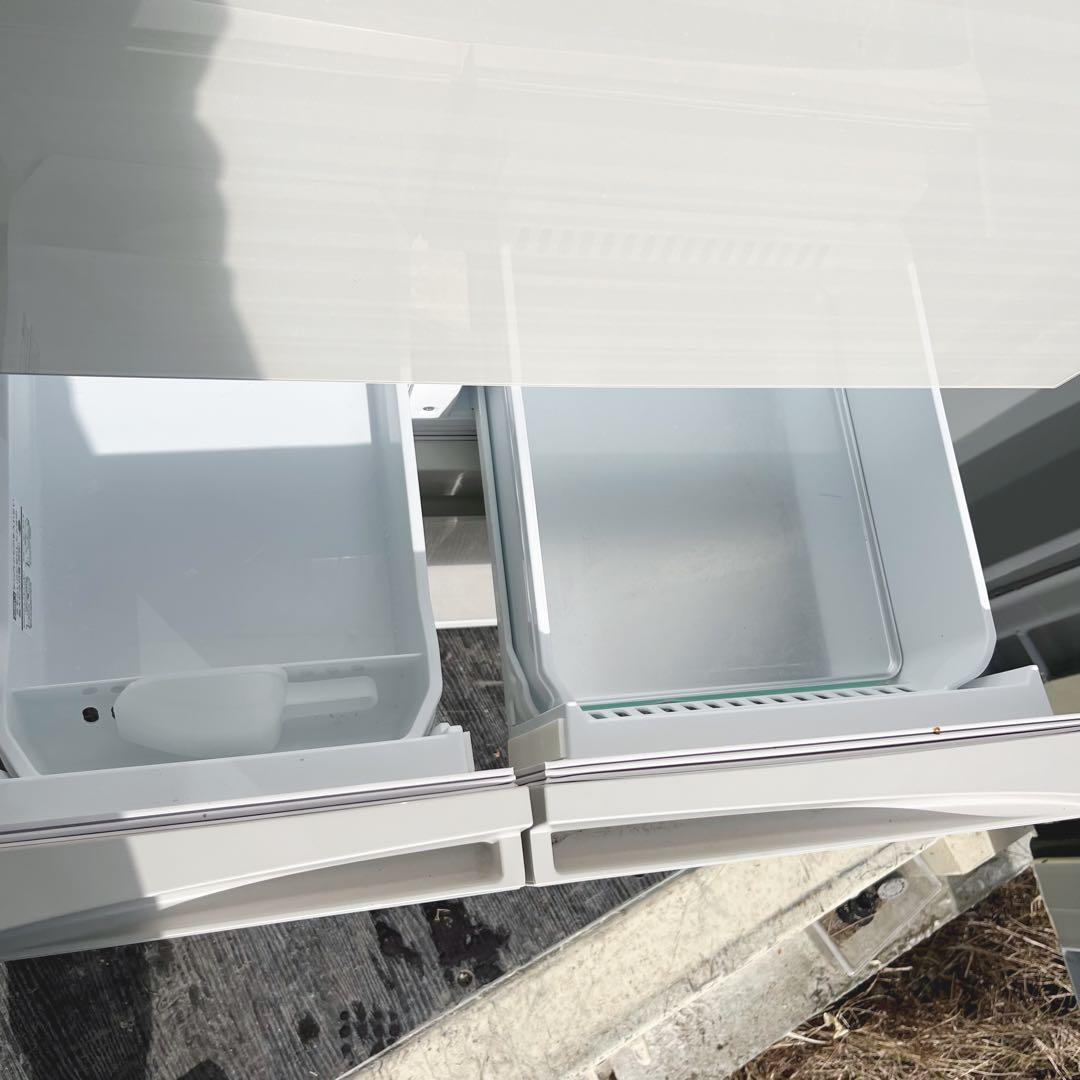 370取付無料！東芝真ん中野菜室 おしゃれアイボリー6ドア冷蔵庫 2021年製