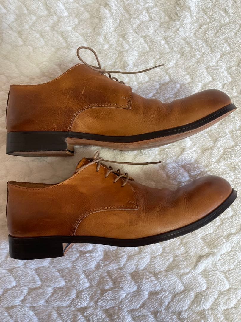 【ビジネスシューズ】パドローネ ダービープレーントゥシューズ 27cm日本製本革