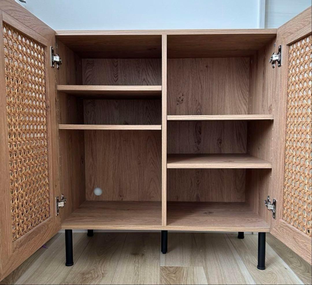 LOWYA ラタン調キャビネット リビングボード