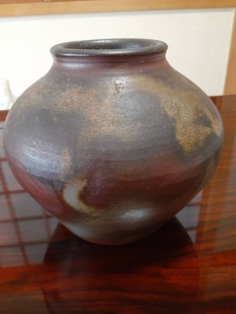 備前焼　壺　鈴木楽川作