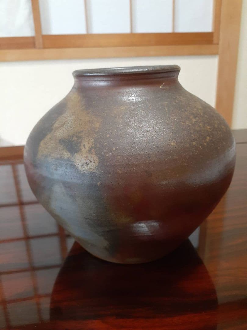 備前焼　壺　鈴木楽川作