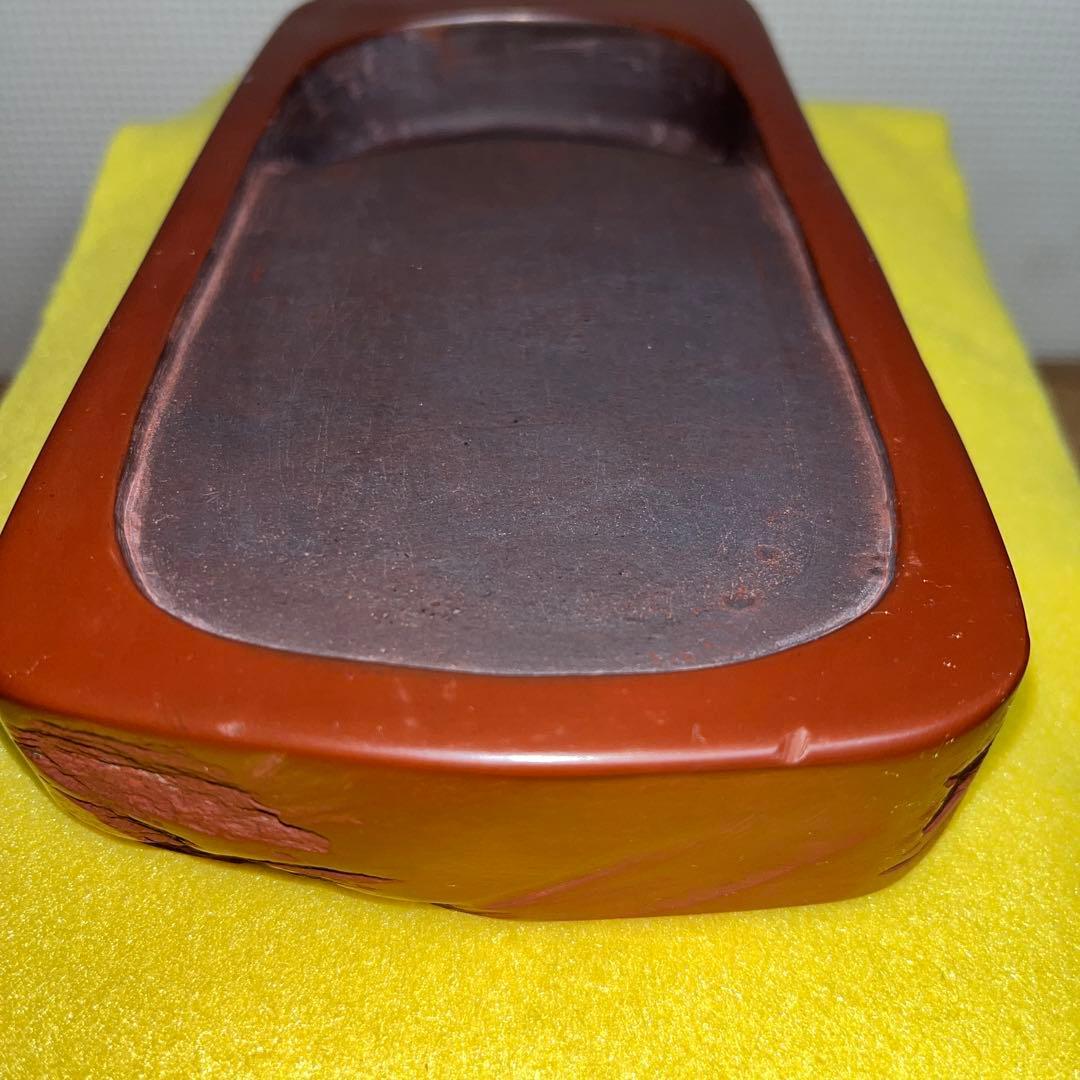 ⭕️希少　岩手県　紫雲硯　自然硯　佐藤幸雄　美品　35mm分厚い　海深い