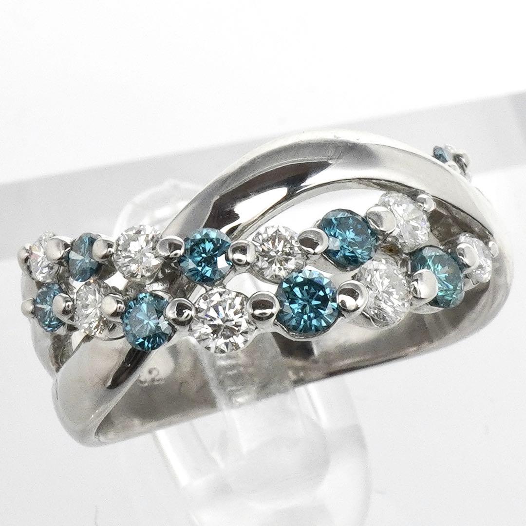 ダイヤ リング ダイヤモンド 1.02ct ブルーダイヤ プラチナ 指輪 1ct