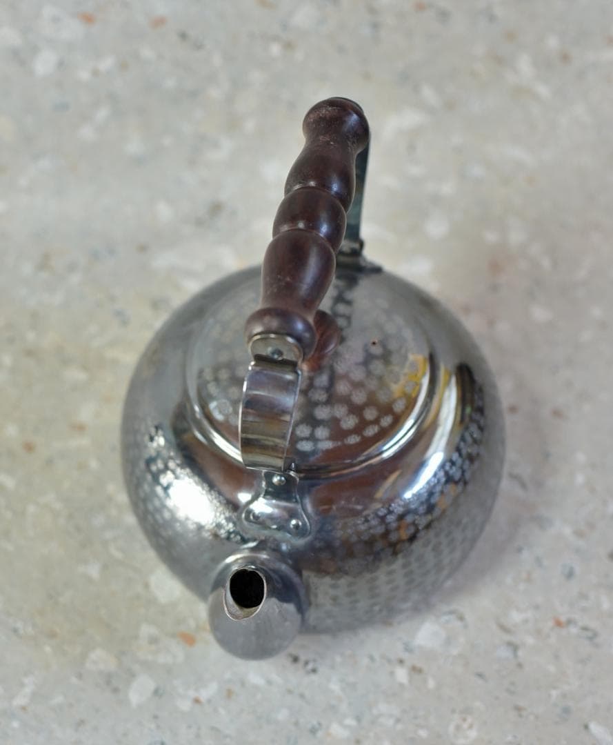 いぶし銀湯沸かし　銀瓶　銅製品お茶道具