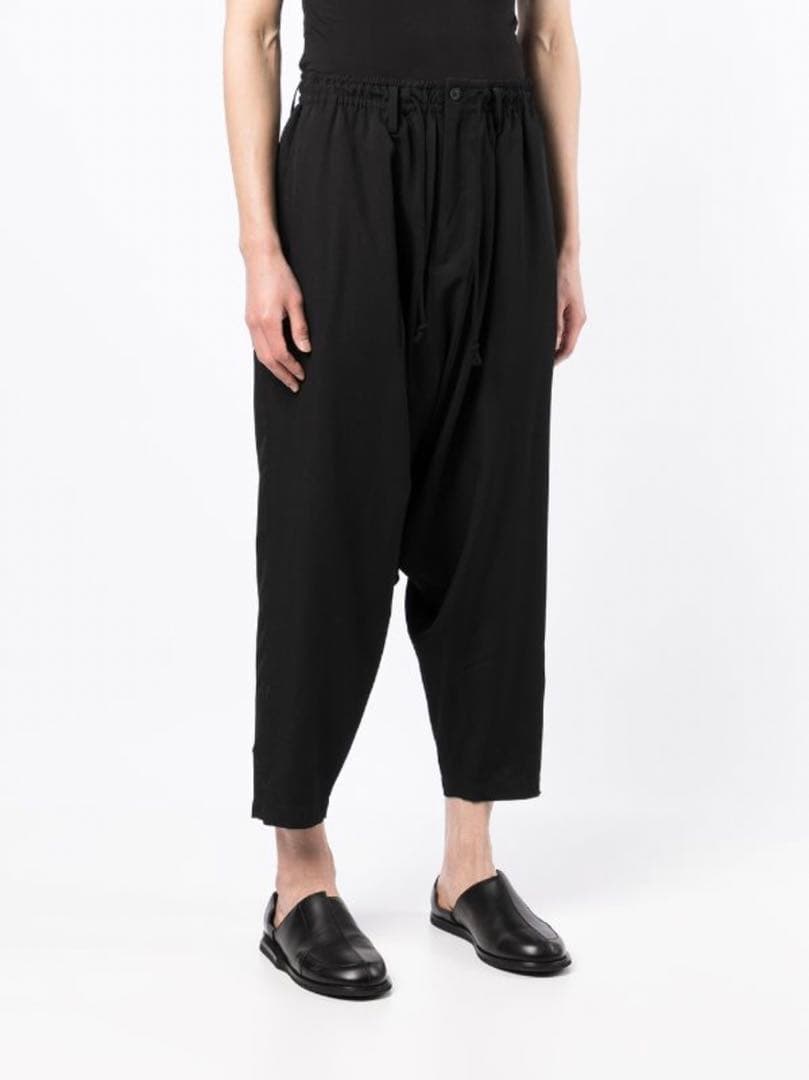 ヨウジヤマモト オム ウールギャバジン テーパード サルエルパンツ yohji