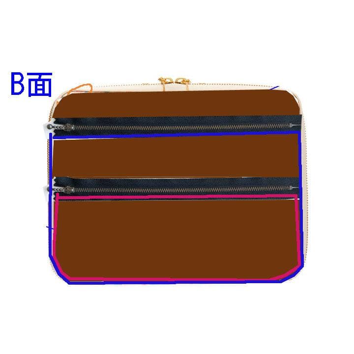 【まゆみ様】シンフォニーA4ラウンドファスナー　バッグインポーチ