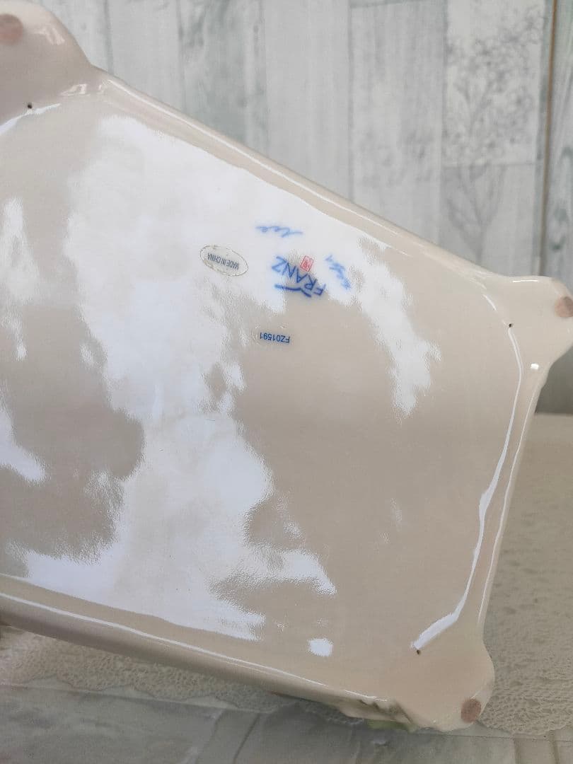 フランツ・ポーセリン ホリデー・ビギニングス シジュウカラ 陶器製 鳥とホリー