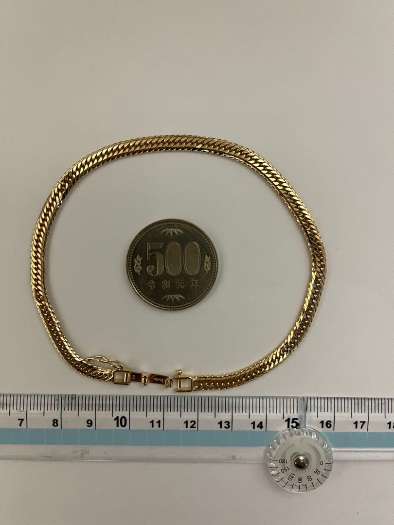 K18喜平アンクレット　16面トリプルカット　mカット