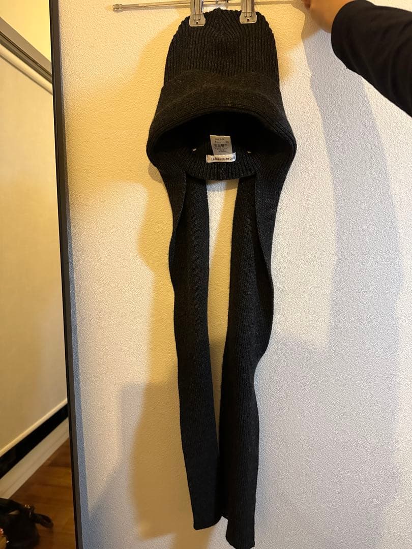 La Maison de Lyllis ブラックニット帽・スカーフセット