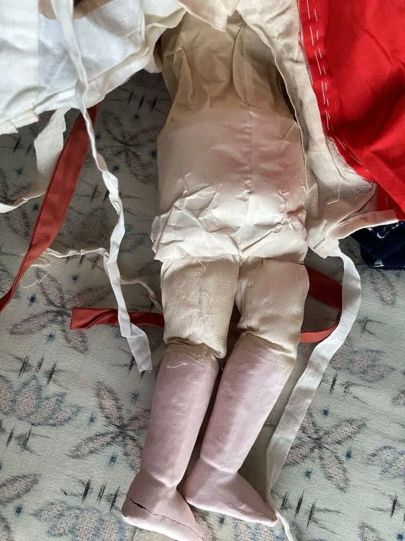 市松人形 竹取物語　松菊　抱き人形　ビスクドール　アンティークドール約45cm