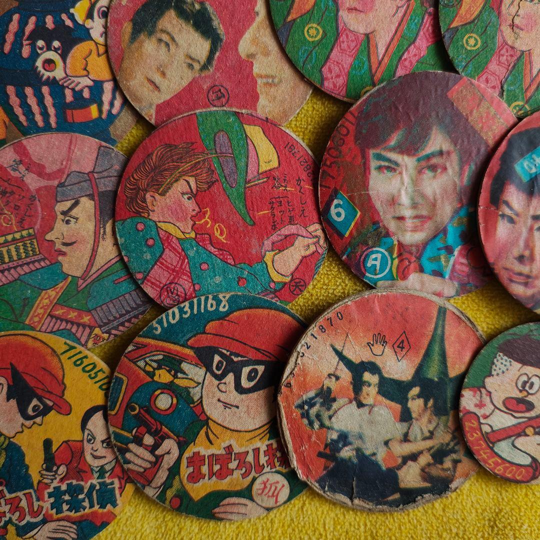 昭和レトロ めんこ 40枚 まとめ売り 当時物 戦後 昭和30年代前半 実使用品