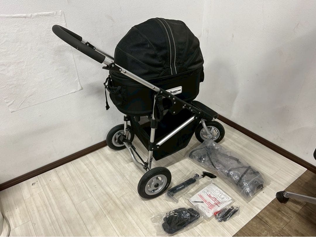 美品　ペットカート 黒　エアーバギー　AIRBUGGY