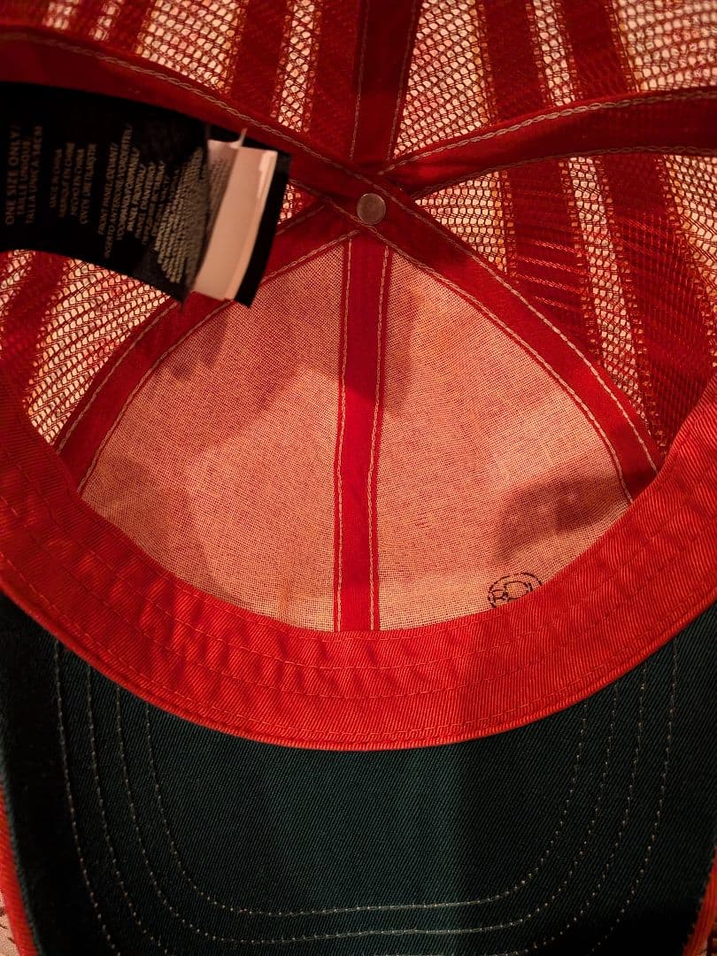 RRL インディゴデニムトラッカーキャップ レッド ダブルアールエル