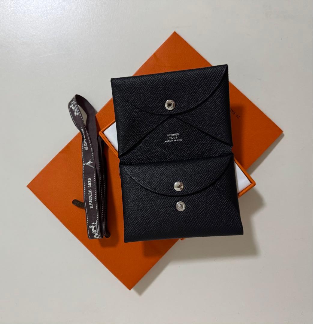 エルメス カルヴィデュオ カードケース ヴォーエプソン 黒 新品未使用 本物