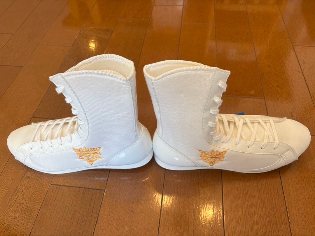 ホワイト ボクシングシューズ ハイカット　26/26.5CM