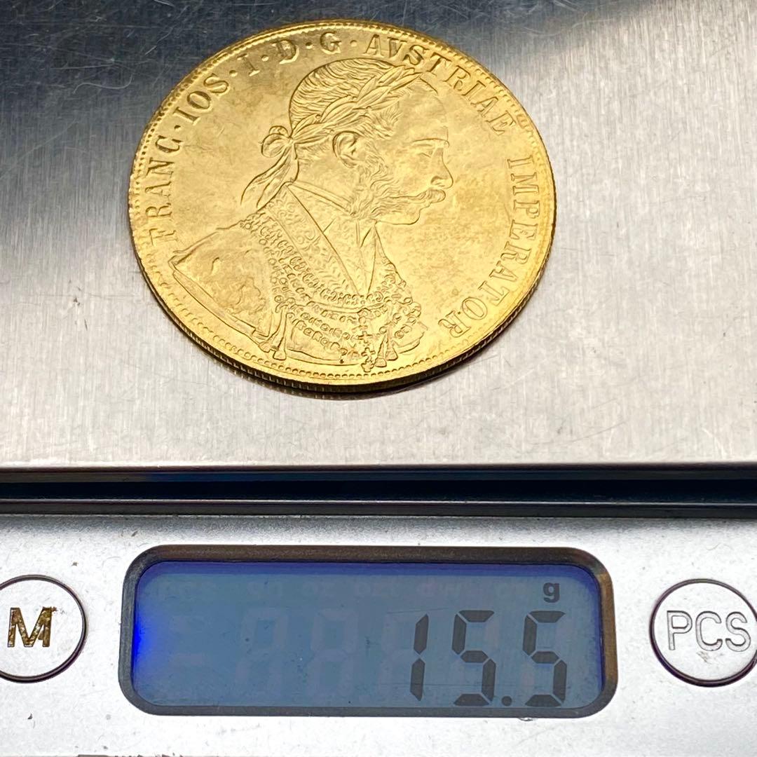 海外古銭　オーストリア　ダカット　双頭の鷲　　1915年