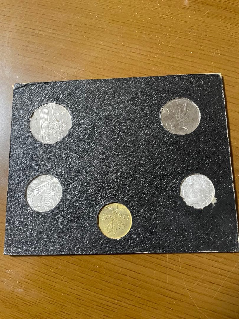 1969年/イタリア共和国5枚セット/未流通非常に希少/フォルダー入り