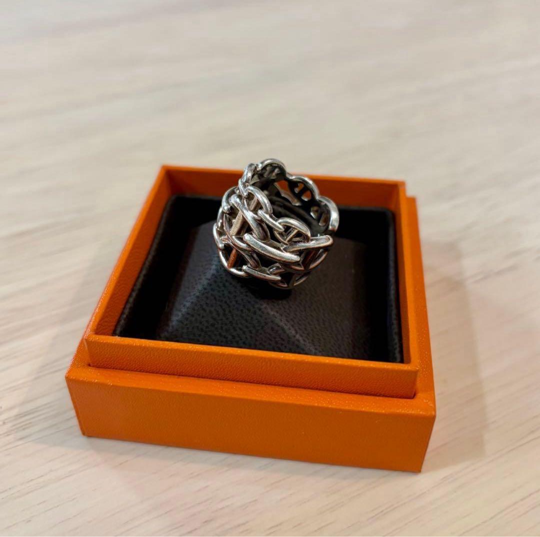 希少サイズ HERMES シェーヌダンクル アンシェネ GM リング 57