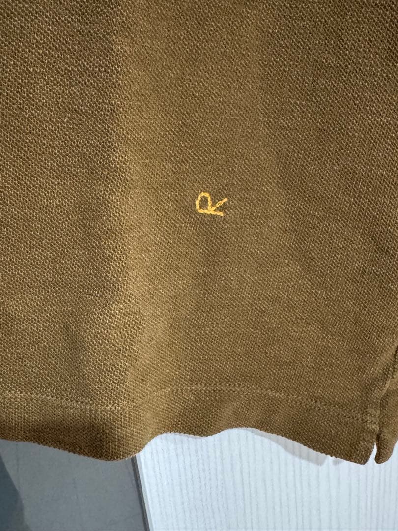 値下　美品　45Ｒノースリーブポロシャツ ブラウン サイズＦ