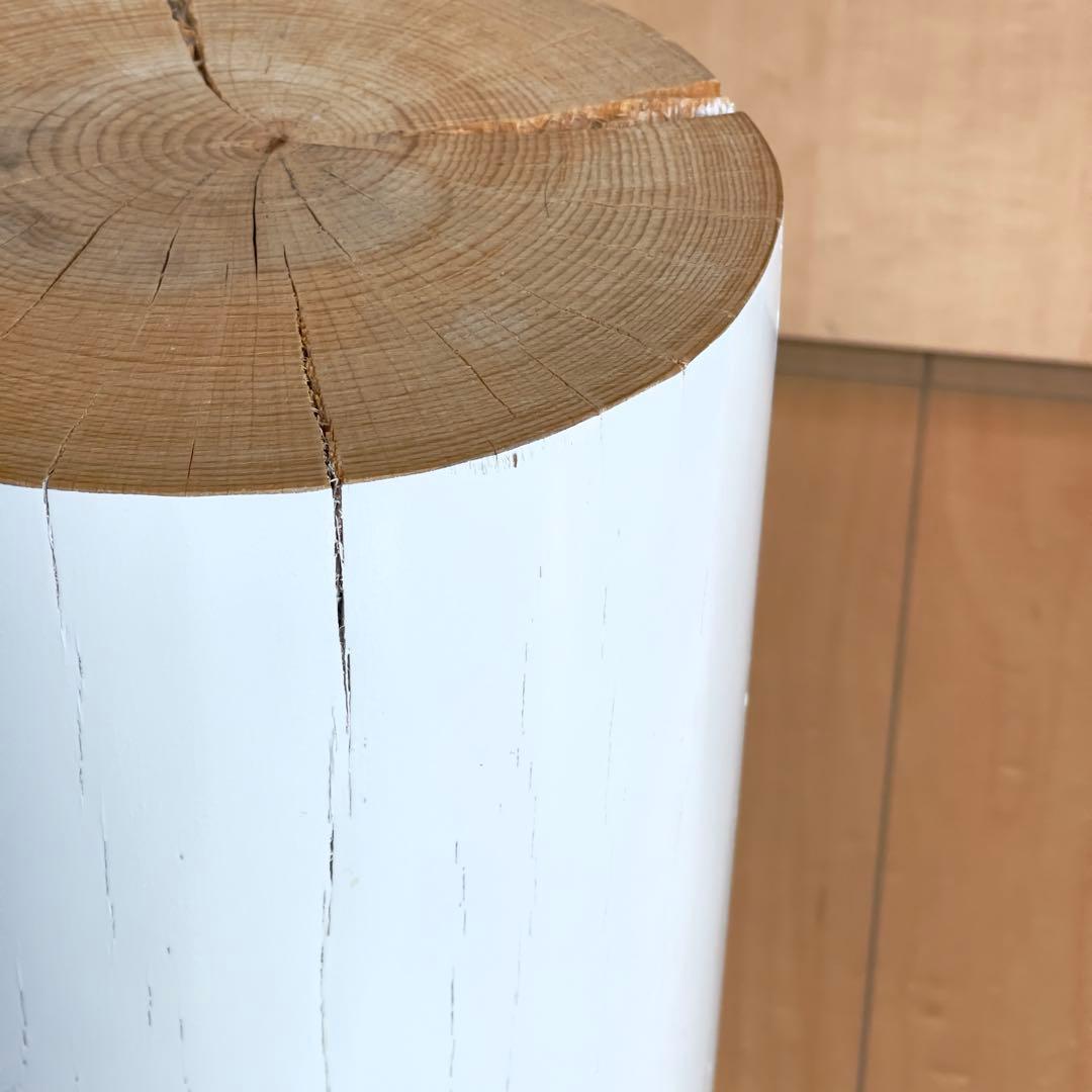 【極美品】ジェルバゾーニ/log/サイドテーブル/ログ/ホワイト/S